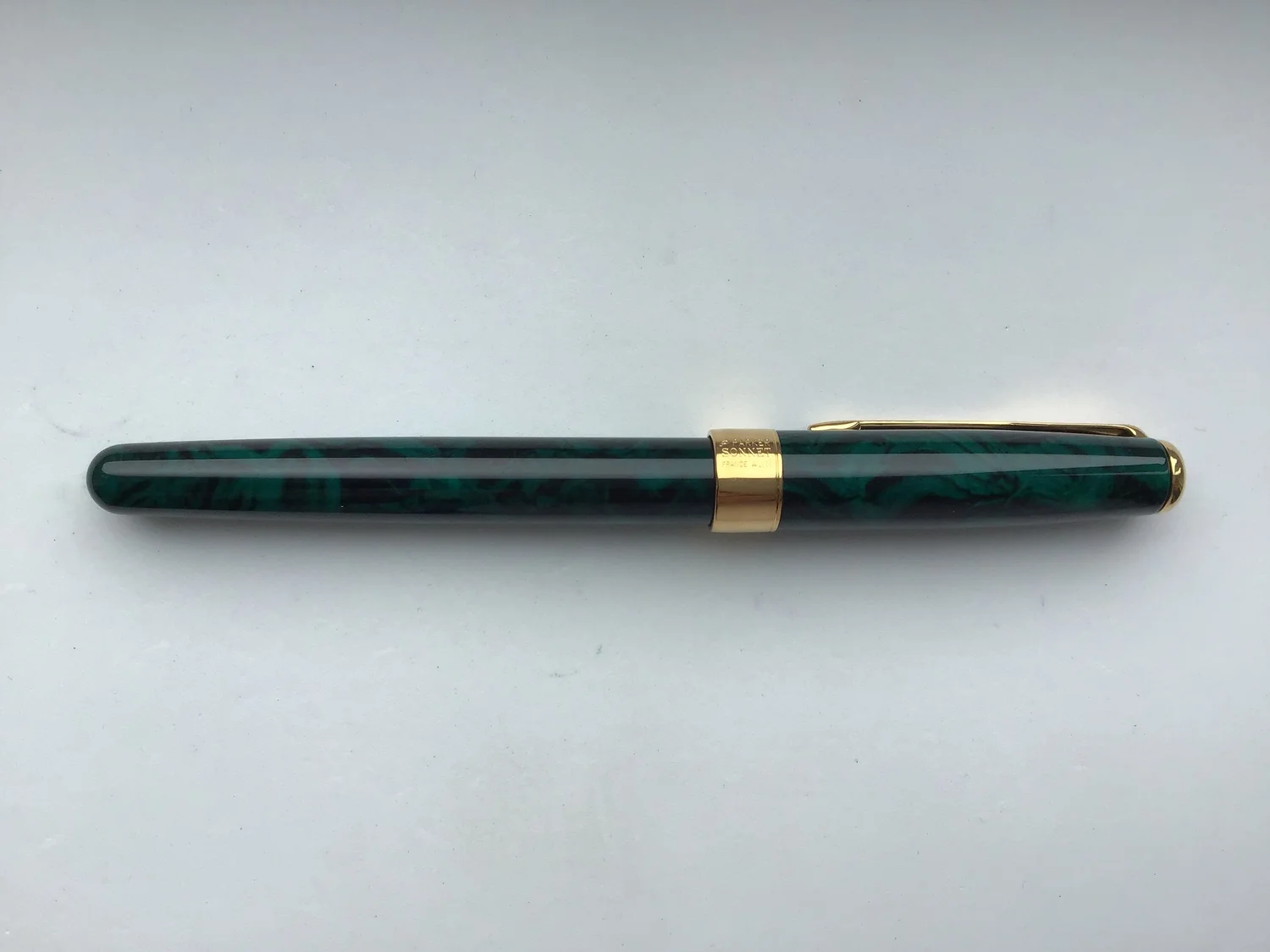 Parker Sonnet万年筆 緑 ツートンカラー M Parker Sonnet Green Lacque Fountain Pen — Global Pens UK